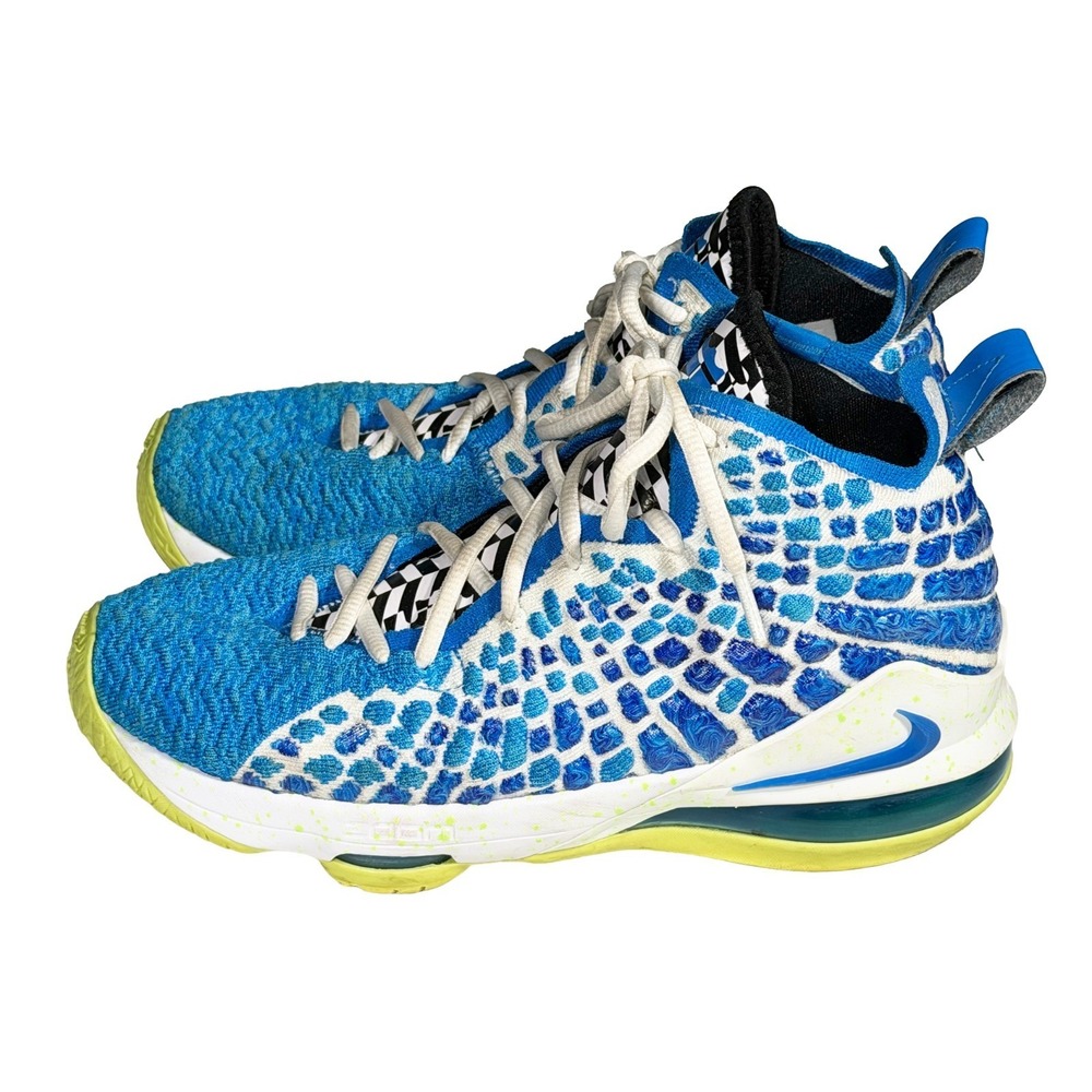 Nike Air Lebron 17 Sprite GS Size 5.5 Y Sneakers Blue Ghost Green BQ5594-434
